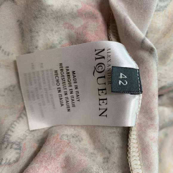 ALEXANDER MCQUEEN Multi-Color Rayon Blend Floral Long Sleeve Dress - Picture 5 of 6